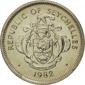 Seychelles, 25 Cents, 1982, British Royal Mint, MS(65-70), Copper-nickel