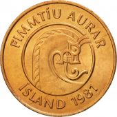 Iceland, 50 Aurar, 1981, MS(65-70), Bronze, KM:26