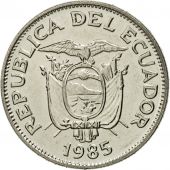 Ecuador, 50 Centavos, Cincuenta, 1985, MS(65-70), Nickel Clad Steel, KM:87