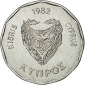 Cyprus, 5 Mils, 1982, MS(65-70), Aluminum, KM:50.2