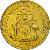 Bahamas, Elizabeth II, Cent, 1984, Franklin Mint, SPL, Laiton, KM:59