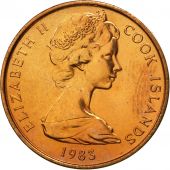 les Cook, Elizabeth II, Cent, 1983, Franklin Mint, SPL, Bronze, KM:1