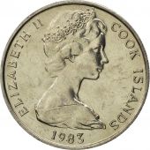 les Cook, Elizabeth II, 10 Cents, 1983, Franklin Mint, FDC, Copper-nickel
