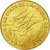 Central African States, 10 Francs, 1983, Paris, MS(65-70), Aluminum-Bronze, KM:9