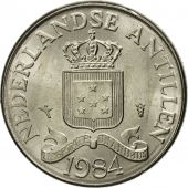 Netherlands Antilles, Beatrix, 25 Cents, 1984, MS(65-70), Nickel, KM:11