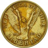 Chile, 10 Pesos, 1981, Santiago, AU(55-58), Aluminum-Bronze, KM:218.1