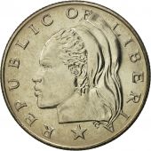 Liberia, 50 Cents, 1968, MS(65-70), Copper-nickel, KM:17a.2