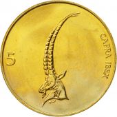 Slovenia, 5 Tolarjev, 2000, MS(65-70), Nickel-brass, KM:6