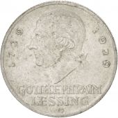 Allemagne, Weimar, 3 Reichsmark 1929 G (Karlsruhe), Gotthold Lessing, KM 60