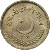 Pakistan, 2 Rupees, 2000, MS(63), Nickel-brass, KM:64