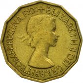 Great Britain, Elizabeth II, 3 Pence, 1953, EF(40-45), Nickel-brass, KM:886