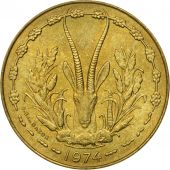 West African States, 10 Francs, 1974, Paris, MS(60-62), Aluminum-Nickel-Bronze