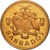 Barbados, Cent, 1973, Franklin Mint, PROOF MS(65-70), Bronze, KM:10
