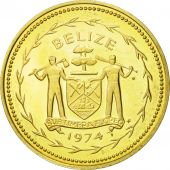 Belize, 5 Cents, 1974, Franklin Mint, PROOF MS(63), Nickel-brass, KM:39