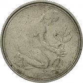 GERMANY - FEDERAL REPUBLIC, 50 Pfennig, 1971, Karlsruhe, MS(63), Copper-nickel