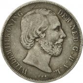 Pays-Bas, William III, Gulden, 1863, TTB, Argent, KM:93