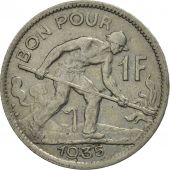 Luxembourg, Charlotte, Franc, 1935, SPL, Nickel, KM:35