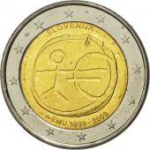 Slovnie, 2 Euro, EMU, 2009, SPL, Bi-Metallic
