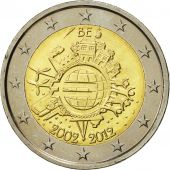 Belgium, 2 Euro, 10 ans de lEuro, 2012, MS(63), Bi-Metallic