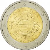 Portugal, 2 Euro, 10 ans de lEuro, 2012, MS(63), Bi-Metallic