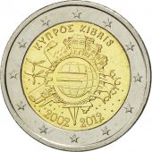 Chypre, 2 Euro, 10 ans de lEuro, 2012, SPL, Bi-Metallic