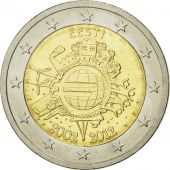 Estonia, 2 Euro, 10 ans de lEuro, 2012, MS(63), Bi-Metallic