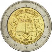 Belgium, 2 Euro, Trait de Rome 50 ans, 2007, MS(63), Bi-Metallic