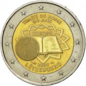 Luxembourg, 2 Euro, Trait de Rome 50 ans, 2007, MS(63), Bi-Metallic