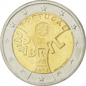 Portugal, 2 Euro, 25 de Abril, 2014, MS(63), Bi-Metallic