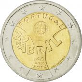 Portugal, 2 Euro, 25 de Abril, 2014, SPL, Bi-Metallic