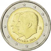 Spain, 2 Euro, Portraits, 2014, MS(63), Bi-Metallic
