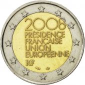 Monnaie, France, 2 Euro, European Union President, 2008, SPL, Bi-Metallic