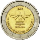 Belgique, 2 Euro, Universal Declaration of Human Rights, 2008, SPL, Bi-Metallic