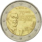 France, 2 Euro, Charles De Gaulle, Appel du 18 juin 1940, 2010, TTB