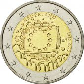 Netherlands, 2 Euro, Drapeau europen, 2015, MS(63), Bi-Metallic