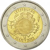 Luxembourg, 2 Euro, 10 ans de lEuro, 2012, SPL, Bi-Metallic, KM:119