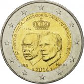 Luxembourg, 2 Euro, Grand-Duc Jean, 2014, MS(63), Bi-Metallic