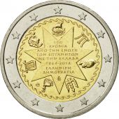 Greece, 2 Euro, Star, 2014, MS(63), Bi-Metallic