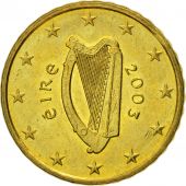 IRELAND REPUBLIC, 10 Euro Cent, 2003, TTB, Laiton, KM:35