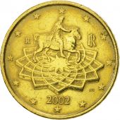 Italy, 50 Euro Cent, 2002, MS(60-62), Brass, KM:215