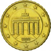 GERMANY - FEDERAL REPUBLIC, 10 Euro Cent, 2002, EF(40-45), Brass, KM:210