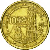 Autriche, 10 Euro Cent, 2002, SPL, Laiton, KM:3085