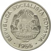 Romania, 15 Bani, 1966, AU(55-58), Nickel Clad Steel, KM:93