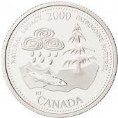 Canada, Elizabeth II, 25 Cents, 2000, Nature, Ottawa, BE, KM 382a