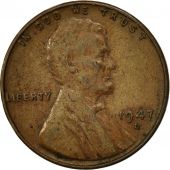 United States, Lincoln Cent, Cent, 1947, U.S. Mint, Denver, EF(40-45), Brass