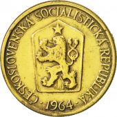 Czechoslovakia, Koruna, 1964, VF(30-35), Aluminum-Bronze, KM:50