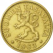 Finland, 20 Pennia, 1963, AU(50-53), Aluminum-Bronze, KM:47