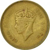 Ceylon, George VI, 50 Cents, 1951, VF(30-35), Nickel-brass, KM:123