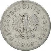 Poland, Zloty, 1949, Warsaw, EF(40-45), Aluminum, KM:45a