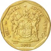 South Africa, 50 Cents, 1993, Pretoria, EF(40-45), Bronze Plated Steel, KM:137